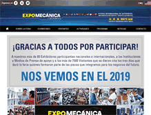 Tablet Screenshot of expomecanicaperu.com